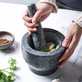 Heavy Granite Pestle and Mortar Kit Garlic Spice Press Pounder Salt Grinder Mill Squeezer Pepper Herbs Crusher Kitchen Tools