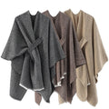 Factobeanietom Womens Shawl Wrap Poncho Ruana Cape Opbeanient Cardigan 100% Polyester Washable Shawls Forbeaniewinter Adult