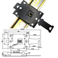 Installation Clip on 35 DIN Rail 35mm DIN Rail Clip to Secure Solid-state Relay Holder Din Rail Clip