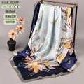 New Style Large 90*90 Polyester Silk Satin Scarf for Women Custom Printed Muslim Shawl Hijab Winter Wholesale Other Scarves