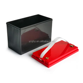 QHY Lifepo4 Solar Battery 12V 100Ah Waterproof Case QH12V-100AH Model for Solar Energy Systems RV Red