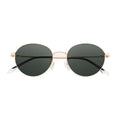Custom Logo Retro Polarized Sun Glasses for Men and Women Unique Gold Metal Frame with Silver Accent Tac Lenses