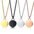 New Style Pet Ashes Urn Pendant Memorial Necklace Twist to Open Pendant Best Polish Round Disk Necklace
