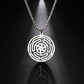 Factory Wholesale Viking Hecate Wheel Triple Moon Goddess Symbol Stainless Steel Blessings and Prosperity Talisman