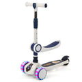 Sport Training Scooter Flash Light up LED PU Scooter Kids 3 Wheels Extra-Wide Deck Folding Kids' Scooters for Children Girl Boy