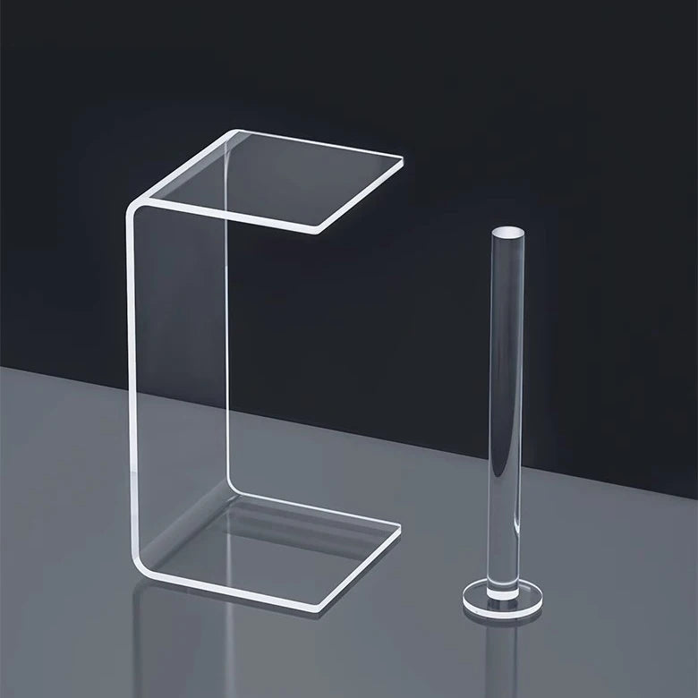 Factory OEM Customized Modern INS Clear Bedside Table Acrylic C-Shaped Side Table