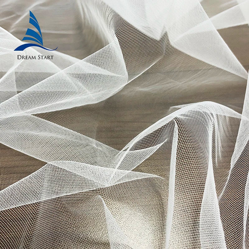 Customizable 63" 100% Nylon Soft Tulle Fabric 60-Color Wedding Mesh Dyed Printed Knitted Plain Lightweight Girls Dress