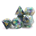Dnd Rpg 16mm Custom Polyhedral Resin Swirl vapor Dice Set