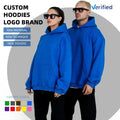 Wholesale Cotton Cropped Street Wear Custom logo Men Embroidery Puff Printing  Oversize Hoodie