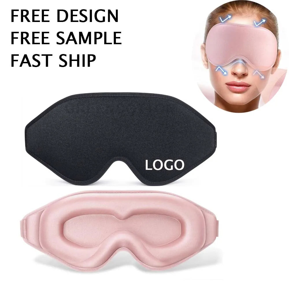 Custom Logo 3D Sleep Mask Party Gift Birthday Mask Gift for Men and Women Sleep Mask