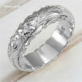 Cheap Hot Sale Fashion Engraved Pattern 14K Gold Plated Rose Flower Ring for Women Wedding Engagement Rings