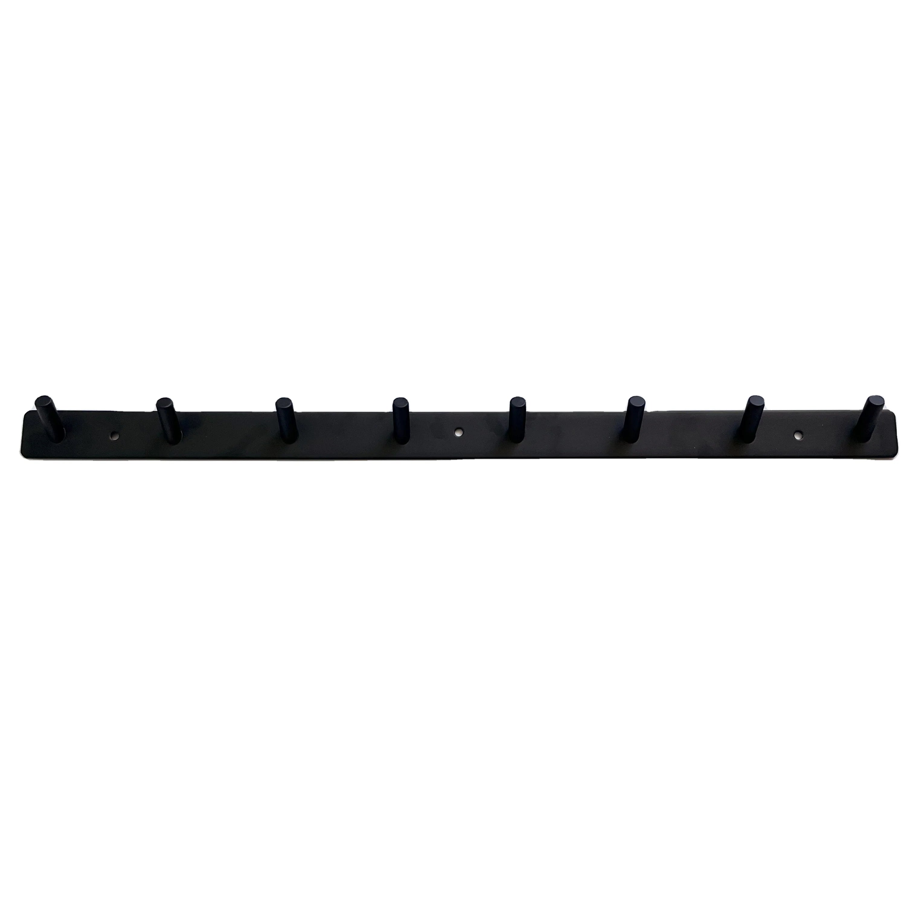 Matte Black Stainless Steel for Bathroom Coat Hook 8 Hooks Wall Hook