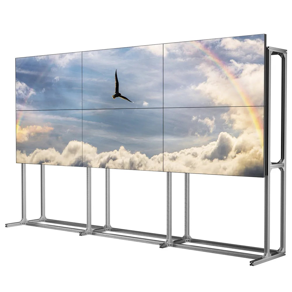 2K 4K Controller Indoor Video Wall 46 49 55 65 Inch 3.5/1.8/0.88MM Bezel Splicing Screen 2x2 3x3 Mount LCD Video Wall