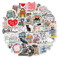 50 Pcs Laser Reading PVC High-quality Durable Stickers for Laptop Draw bar Box Handbag Cupboard Suitcase and Books