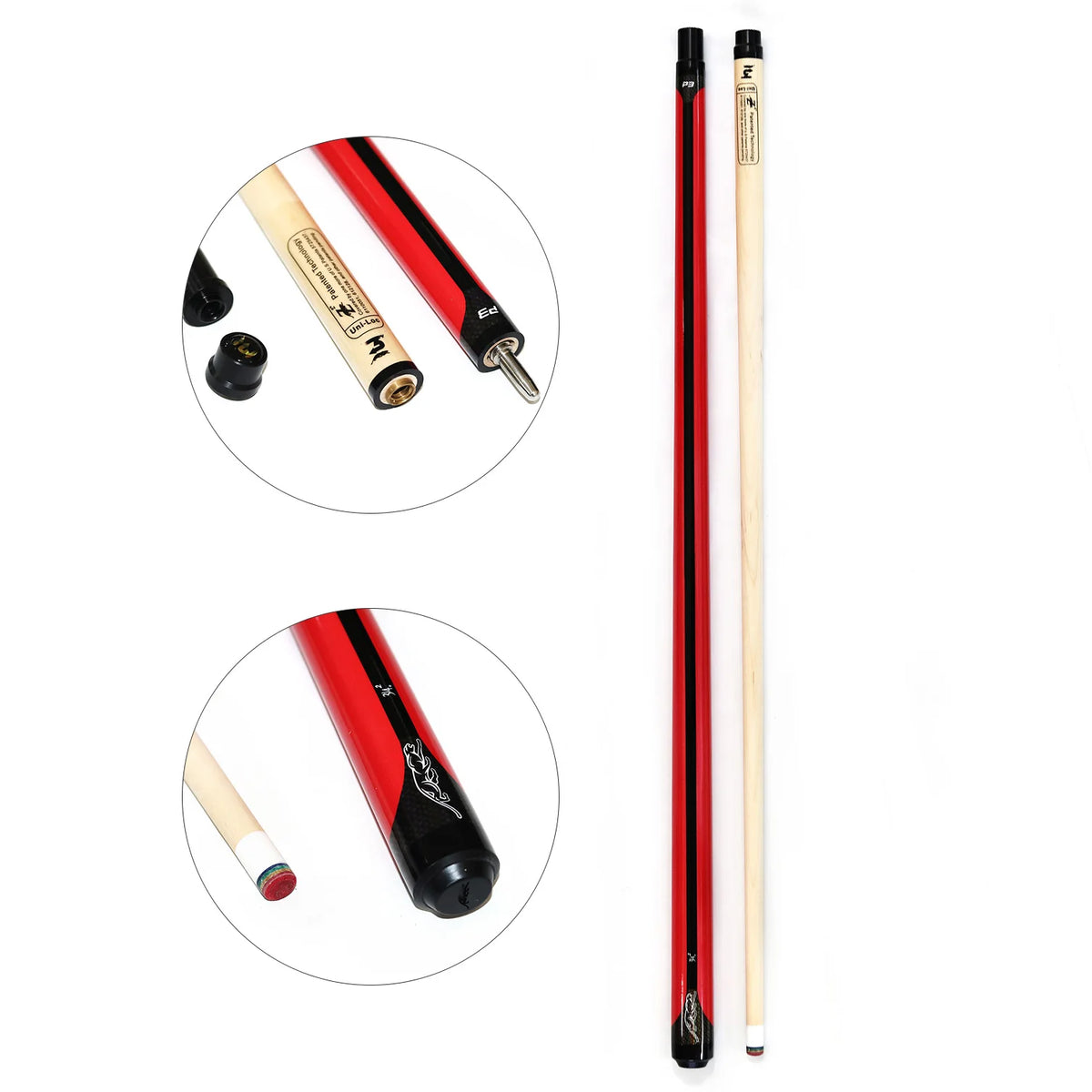 Superior Quality PREOAIDR 3142 High-tech Uni-Lock Joint Canada Maple Wood Billiard Pool Cue MegaBDM