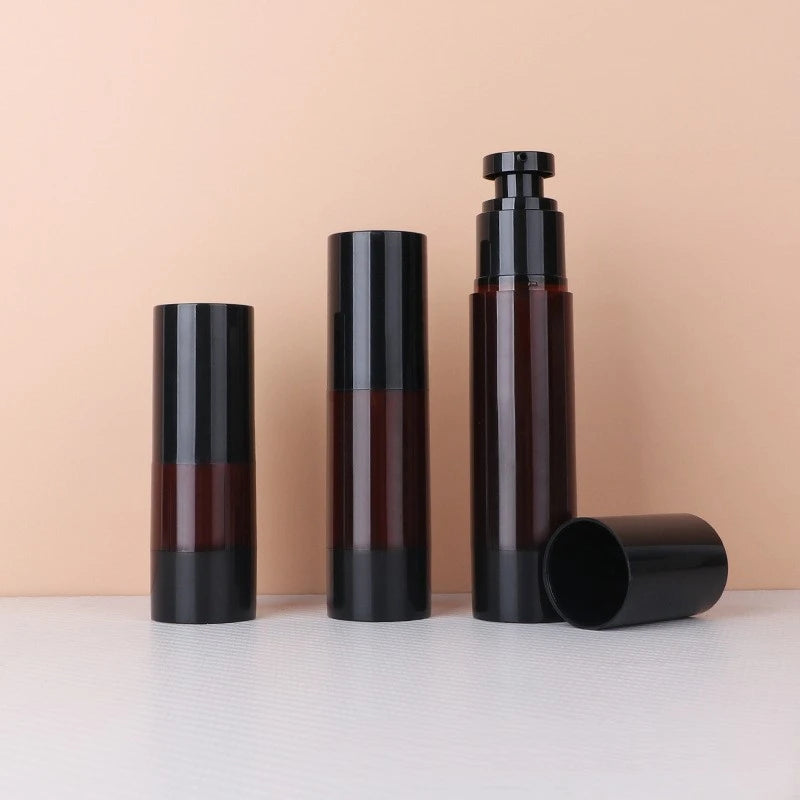 Premium Quality Amber Airless Bottles Various Sizes 15ml to 120ML for Skin Care Serum and Shampoo