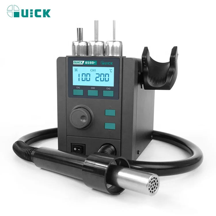 QUICK 859D Smart Hot Air Desoldering Station for IC PCB Motherboards Mobile Phone Repair Constant Temperature Welding Station