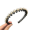 Fashion Pearl Non-Slip Rhinestone Hairbands Elastic Flower Women Hair Hoop Bands Headband Bezel Girls Hair Accessories Headdress