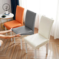 Dropshiping Solid Color PU  Chair Cover Restaurant Office Backrest Chair Cover Waterproof Cat-scratch Home Decoration Seat Cover