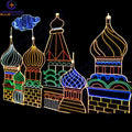 Waterproof 2024 Russia Motif Christmas Light Led 2d Red Square Moscow Holiday Lights for Outdoor Decoration