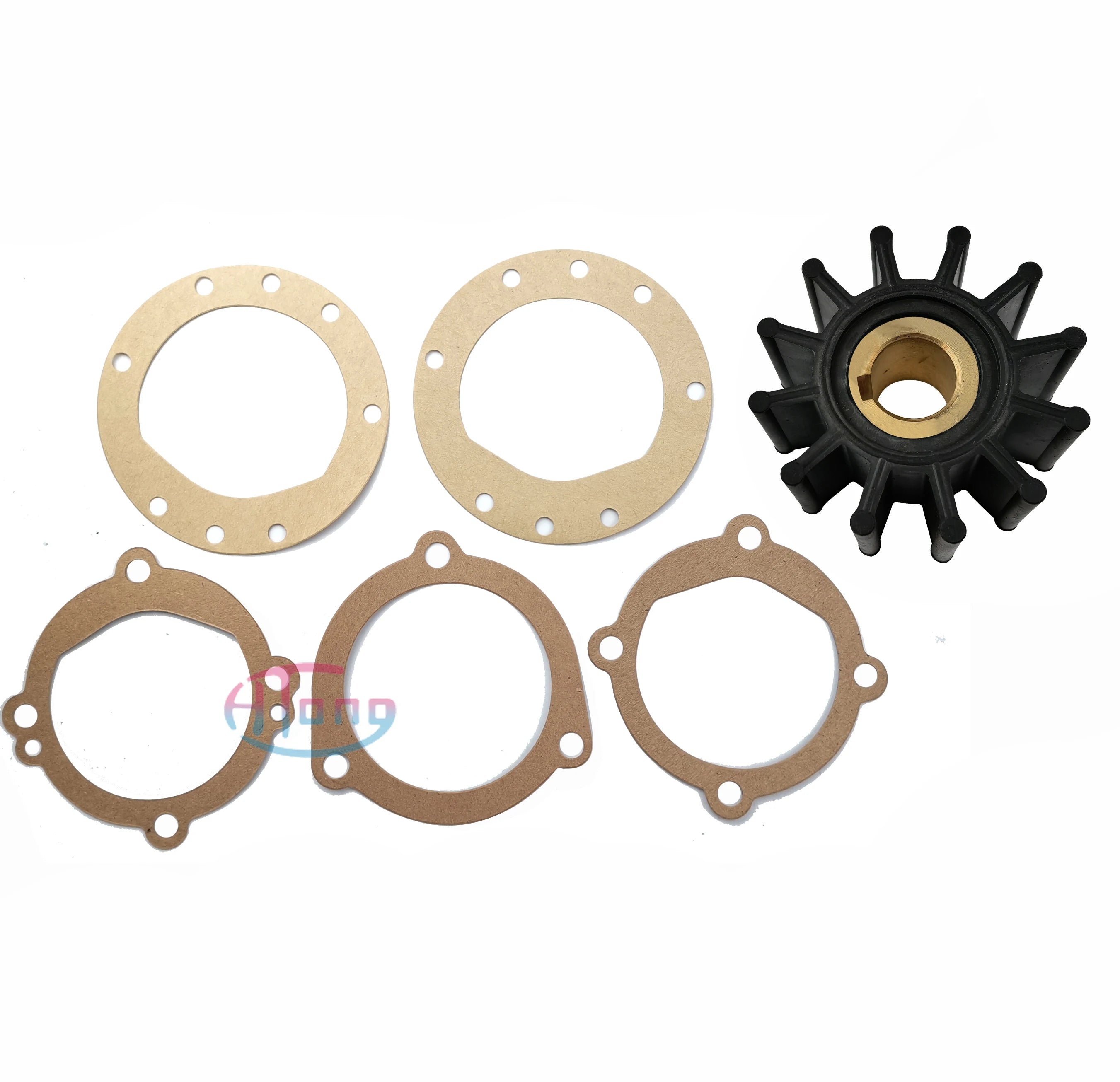 Sherwood HTONG Closed Flexible Neoprene 12 Vane Impeller Kit 09959K-SHW for Motorboats Boats Pumps-Black ISO9001:2008 Certified