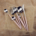 Gold Cutlery Set with Mirror Polish Stainless Steel Flatware Set