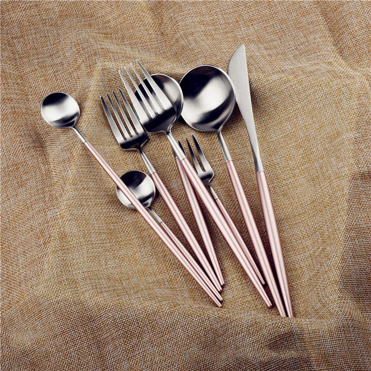 Gold Cutlery Set with Mirror Polish Stainless Steel Flatware Set