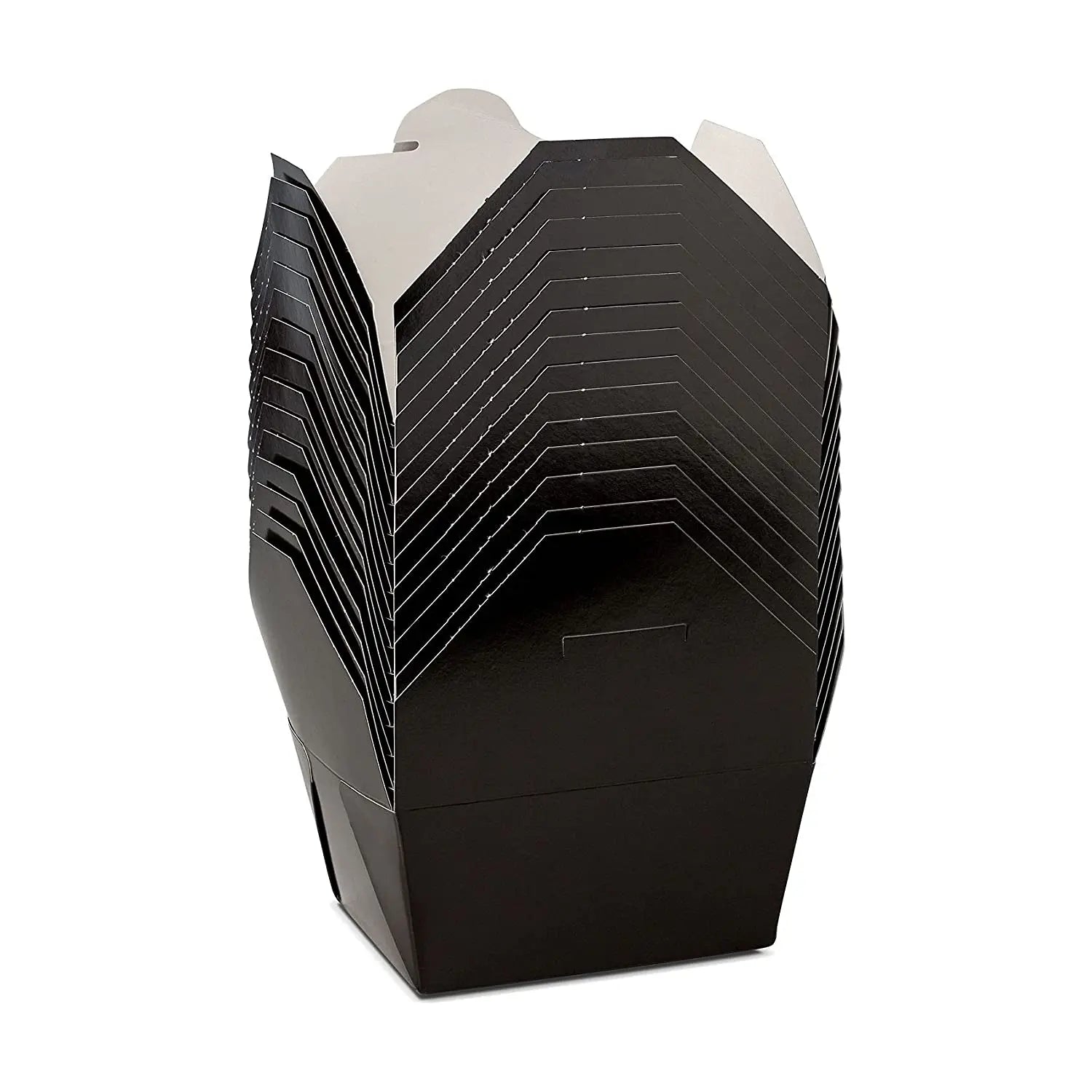 Black Paper Takeout Carryout Food Box Container Microwavable Keep Food Safe