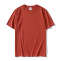 Custom 100% Cotton T-Shirt 220gsm Plain Wholesale Loose Short Sleeve Casual Solid Pattern Blank Design