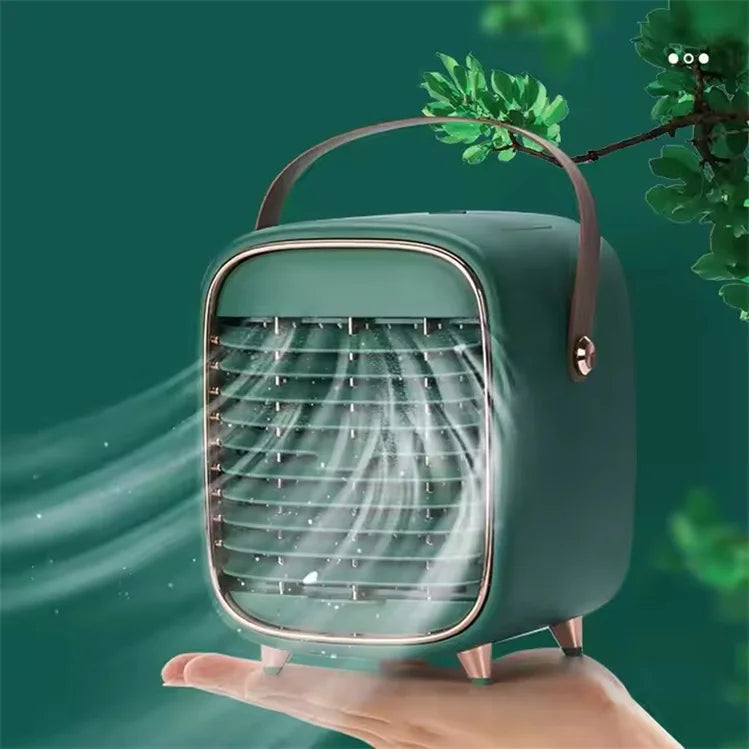 Portable Mini Air Cooler Fan 2000mah Rechargeable Battery New Design Water Misting Cooling Air Conditioner Mechanical Control