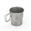 NP-351 Outdoor Camping Water Mug Portable Stainless Steel Foldable Camping Mug Stainless Steel BBQ Beer Coffee Mug