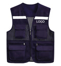 High Quality Utility Vest Mesh Vest Outerwear Men's Work-wear Multi Pocket Worker Vest Custom logo