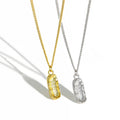 Rectangle Irregular Texture Chain Necklace 925 Sterling Silver Pendant Necklace