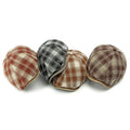 New Spring Autumn Winter Plaid Newsboy Cap Literary Retro Painter Hat Women Men PU Leather Brim Cotton Beret Hat