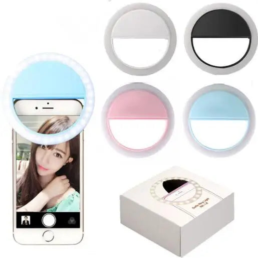 Clip on Cell Phone Selfie Flash Light Ring Phone Selfie Ring Light Photography Props