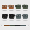 Cowhide Hand Grips Breathable for Gym Weightlifting Palm Support Protection Fingerless Fitness Gloves