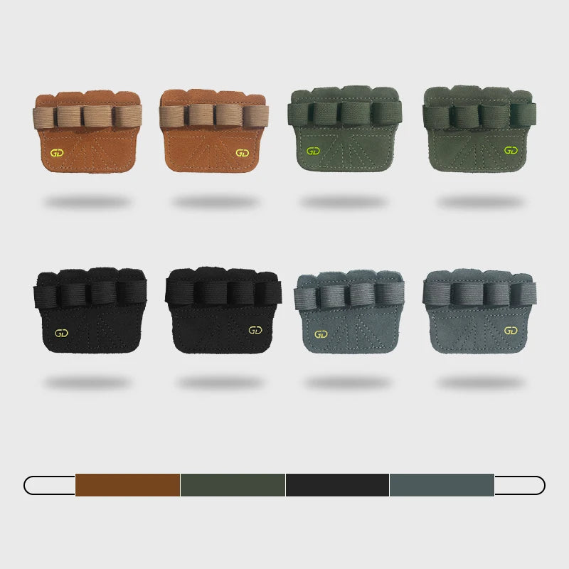 Cowhide Hand Grips Breathable for Gym Weightlifting Palm Support Protection Fingerless Fitness Gloves
