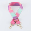 Gorgeous Rainbow Color Bag Strap Replaceable Wide Handbag Strap Crossbody Bag Accessories Adjustable Bag Strap