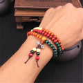 Men Women Vintage Sandalwood Buddhist Buddha Meditation 6mm 108 Prayer Bead Mala Charm Bracelet Necklace