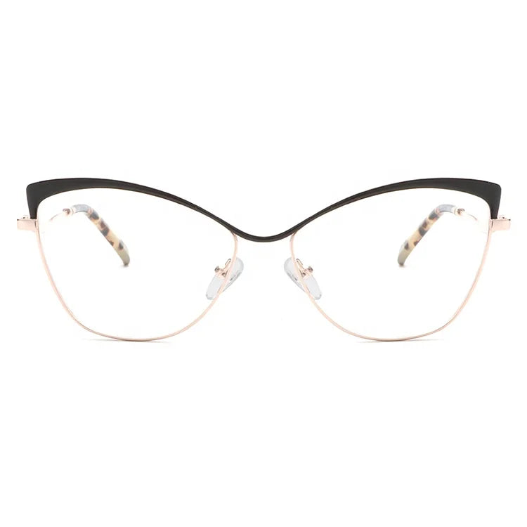 Special Individual Design Ready Stock Metal Spectacles Eye Frames Glasses Women