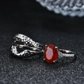 Abiding Jewelry 3 Years Plating Lasting 925 Sterling Silver Customized Cut Colored Gemstone Ring