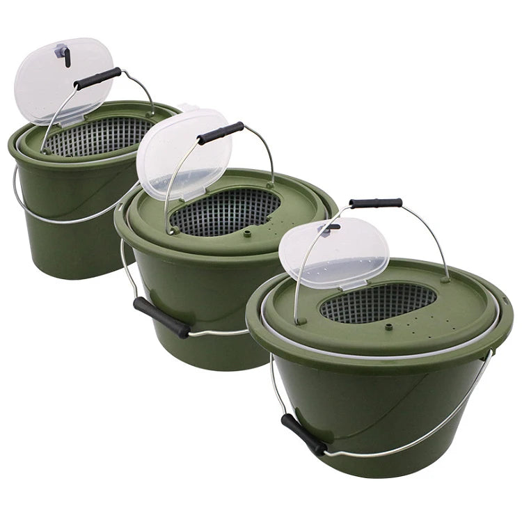 WEIHE S# M# L# Plastic Handle Fishing Box Carp Fishing Case Tools Tackle Box Fishing Bucket MegaBDM