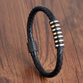 Fashionable Designer Braided Leather Bracelet Simple Boys Men's  Fancy Trendy Accessory Jewellery Bracelet Bangle for Men