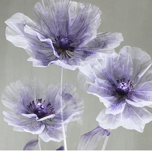 C-WGF001 Wedding Artificial Silk Giant Organza Flowers Handmade Indoor Outdoor 3pcs/set for Wedding Party Decoration