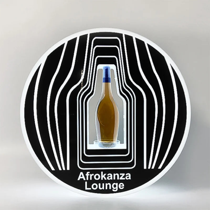 Louisa 134 Acrylic Wine Stand Customized Logo Wine Bottle Presenter Display Stand with Vip Service Tray for Parties
