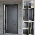 Australia Style Villa Front Hotel Main Entrance Door Cast Aluminum Security Pivot Entry Doors Smart Lock Exterior Doors