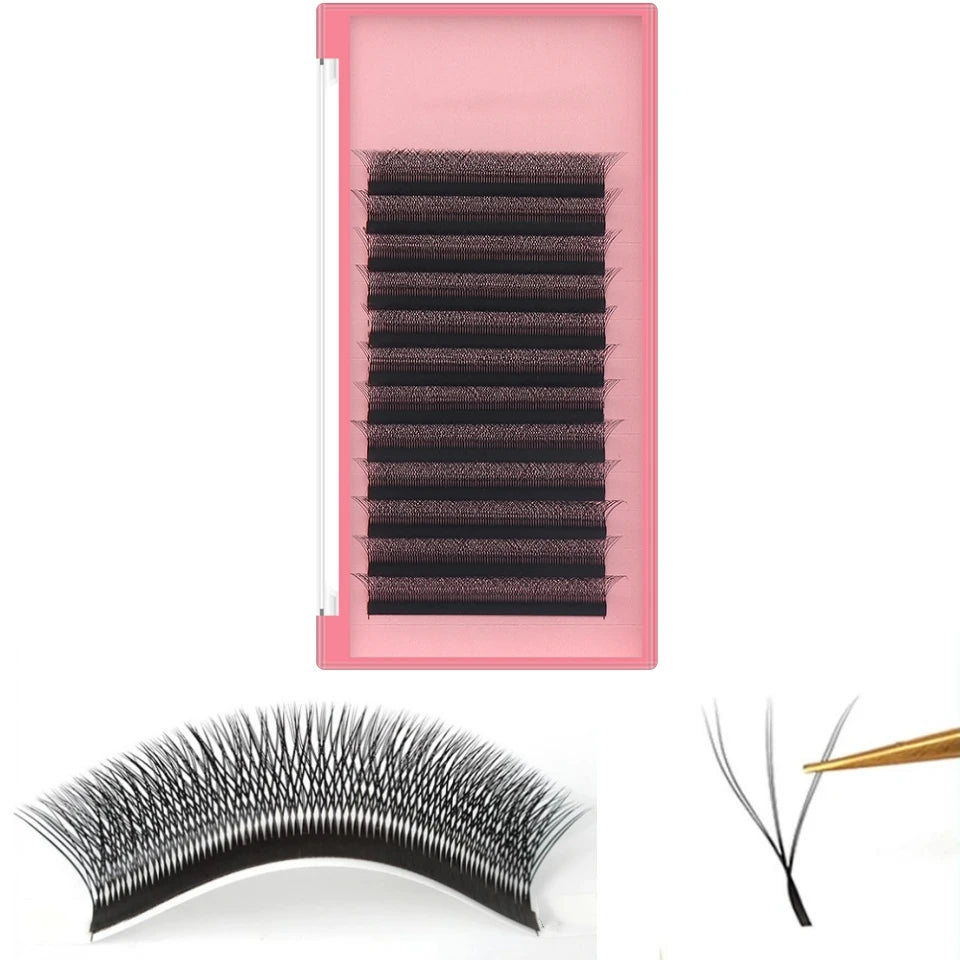 W Shape Eyelash Extension 3D 4D 5D Premade Volume Fan Lashes W Style YY Lashes Custom logo Volume Lashes Natural Eyelash