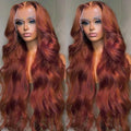 African Front Lace Wig Brown Red Long Curly Hair Fluffy Natural Hair Set Synthetic High Temperature Silk Wig Hair Set
