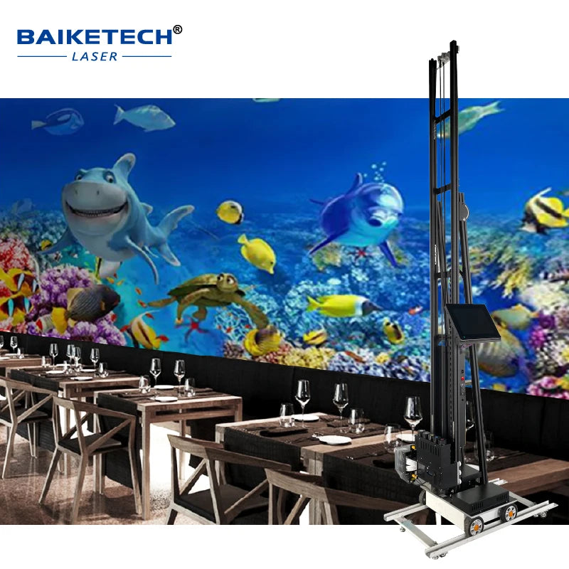 High-Precision Inkjet UV Wall Printer Vertical 3D Printing Machine for Custom Wall Painting New 1 Year Warranty