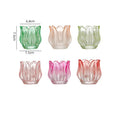 Empty Tulip Glass Candle Jars Cup Vessel Wedding Decoration Transparent Glass Candles Holder Container